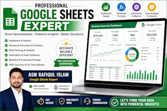 create professional google sheets dashboards and reports