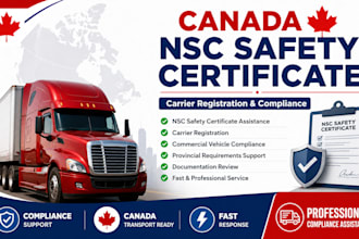 assist with canada nsc safety certificate and carrier registration
