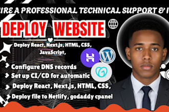 deploy your website, connect domain on hostinger, godaddy, cpanel, vps, AWS