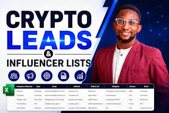 provide quality crypto leads, blockchain leads, crypto influencer outreach lists