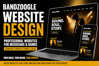 design or redesign a professional bandzoogle music website for artists
