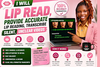 lip reading, transcribe silent video transcription speech to text audio