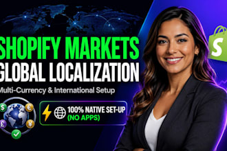 setup shopify markets multi currency and global localization fast