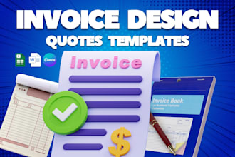 invoice template with printable quotation design