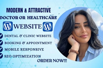 design medical, healthcare website, dentist or clinic  wordpress website