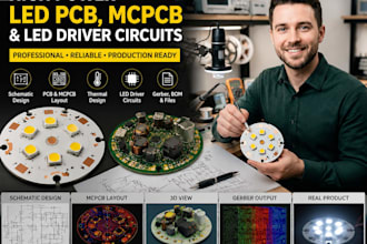 design high power led pcb, mcpcb and led driver circuits