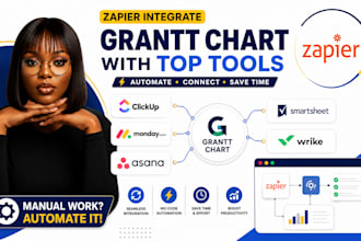 zapier integrate grantt chart with clickup monday com asana smartsheet wrike