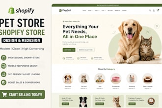 be shopify expert for pet store, pet website  shopify store  pet shopify store