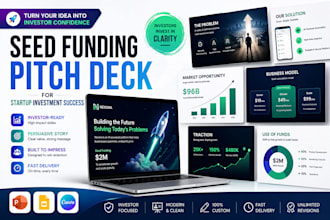 design a seed funding pitch deck, startup investment success