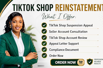 review tiktok shop suspension and write appeal letter