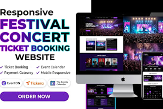 build a festival, concert, music event ticket booking website eventon website