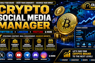 be your crypto social media manager for twitter, linkedin, youtube and more