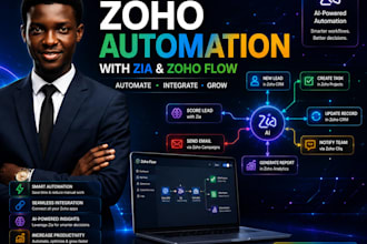 zoho automation zoho flow zia ai CRM workflow deluge integration