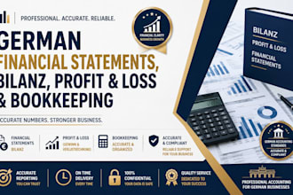 prepare german financial statements, bilanz, profit and loss, and bookkeeping