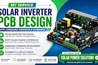 design solar inverter pcb, mppt, embedded firmware and schematic