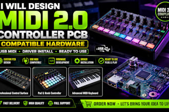 design midi 2 0 controller pcb compatible hardware usb midi driver install ready