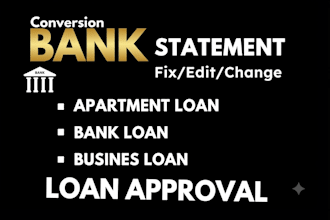 do loan bank statement, loan documentation ,loan processing