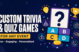 create custom trivia questions and quiz game for your event