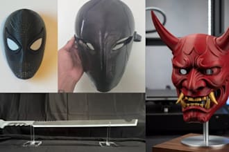 3d print and paint 3d cosplay mask helmet 3d armor weapons props with shipping