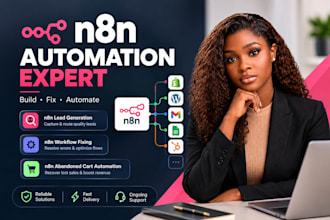 do n8n lead generation, n8n workflow fixing and abandoned cart automation