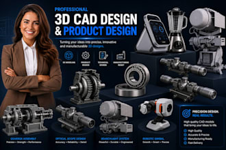 do 3d cad design product design industrial design mechanical design 3d printable