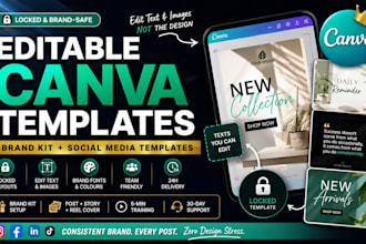 design editable canva template,canva brand kit, social media instagram templates