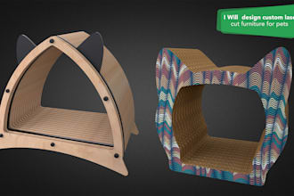 design custom cnc laser cut furniture for pets