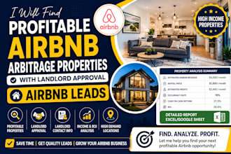 find profitable airbnb arbitrage properties with landlord approval airbnb leads
