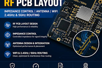 desgin rf pcb layout, impedance control,antenna, wifi and 2 4ghz 5ghz routing