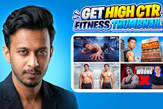 create high CTR gym youtube thumbnails with outlier research