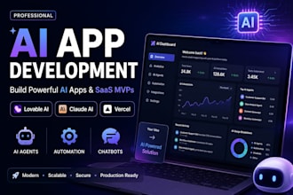 build ai apps, saas mvps, automation tools using lovable ai, claude, vercel