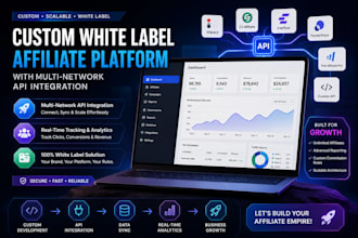 develop a scalable white label affiliate platform with multi network API int