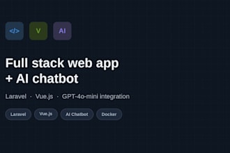 build a full stack web app with ai chatbot and smart features