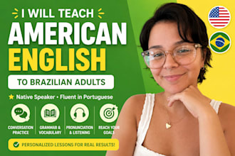 teach american english to brazilian adults