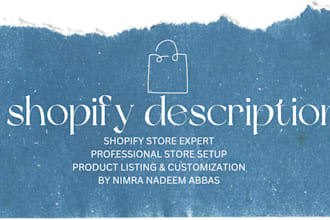 build shopify store with product listing and description