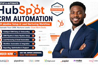 setup hubspot CRM automation crm pipeline setup and lead nurturing workflow