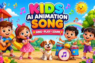 make ai 3d kids video animation, nursery rhymes, kids song cartoons for youtube