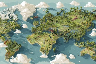 create a vector map illustration