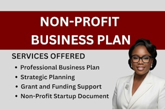 write a professional nonprofit business plan and strategic plan