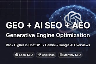 do GEO, aeo, ai and local SEO with off page backlinks building
