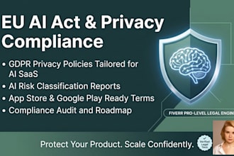 perform eu ai act compliance audit and ai privacy policy for your tech product