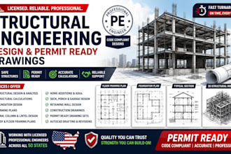 be your structural engineer for structural plans and construction drawings