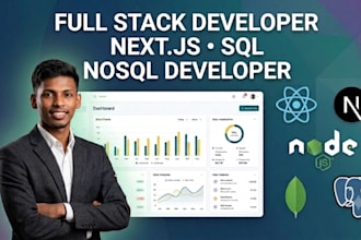 build a full stack web app using next js, sql, and nosql