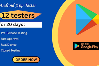 provide 20 testers for android app google play store closed testing