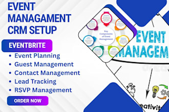 setup event management crm using cvent eventbrite bizzabo whova vfairs hopin