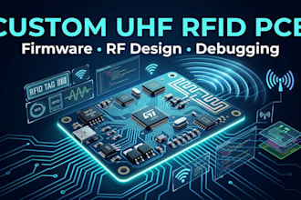 design custom uhf rfid pcb with firmware and debugging