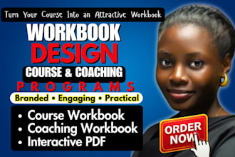 design a professional course or coaching workbook, ppt, journal or manual, pdf