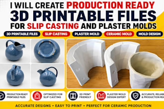create production ready ceramic, silicone, and slip casting molds from stl files