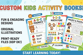 create educational childrens activity books with childrens illustrations