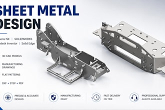 design sheet metal parts in siemens nx, solidworks, inventor, solid edge